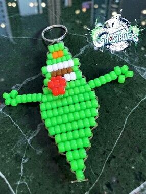 Ghostbusters-Inspired Green Bead 3D Keychain